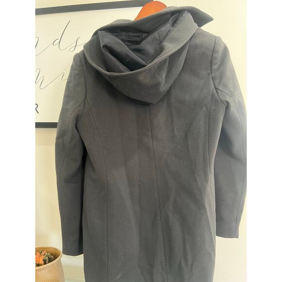 Grey Wool Blend Pea Coat - Picture 3 of 6